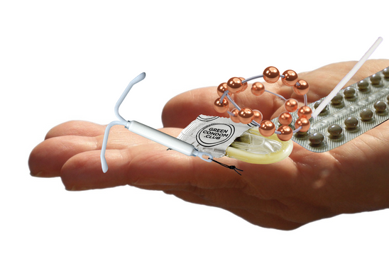 contraceptives IUD birthcontrol pills, condom contraceptive implant